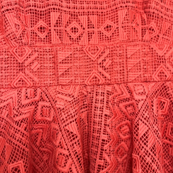 MAEVE / Anthropology Prima Burnt Orange Bohemian Lace Scarf Hem Dress - Picture 6 of 15